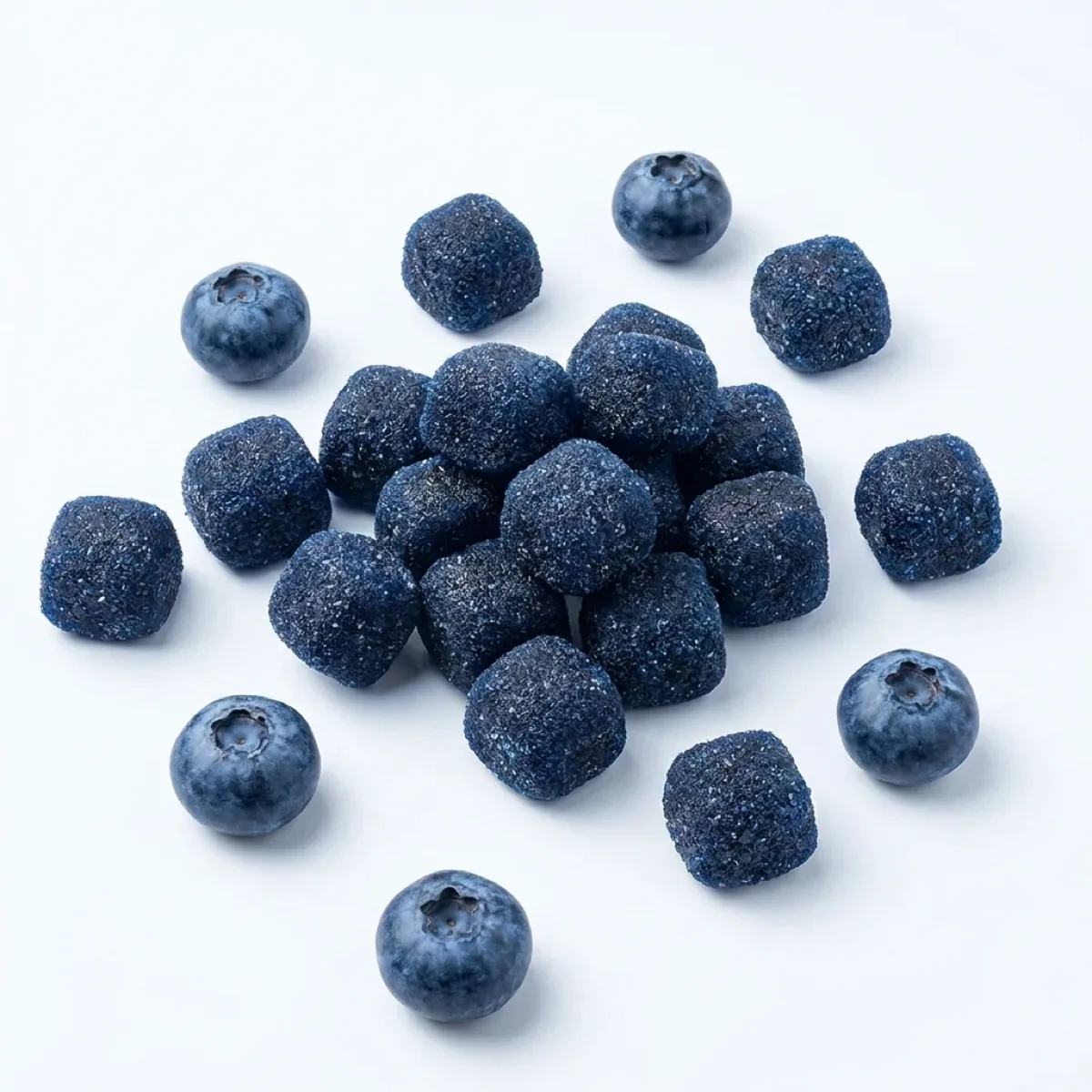 Gummies with blueberries